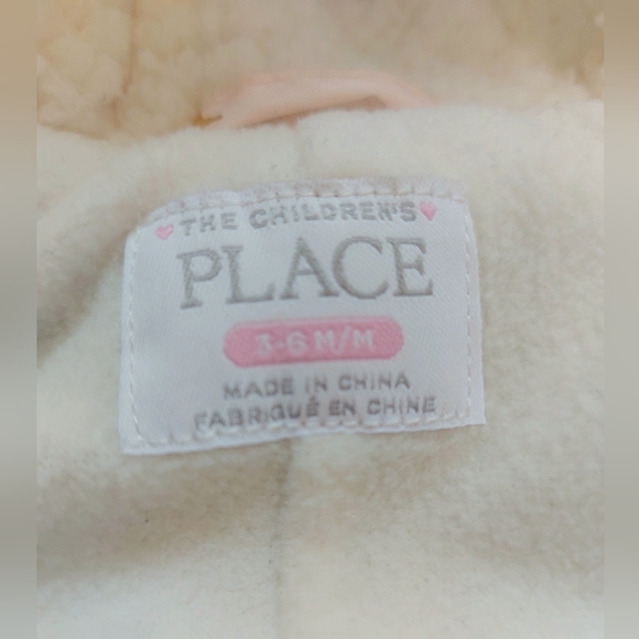 The Children's Place Baby Girls Snowsuit Winter infant Gold Foil Stars Pink 3-6m - Picture 7 of 8